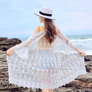 Lace bikini cover up